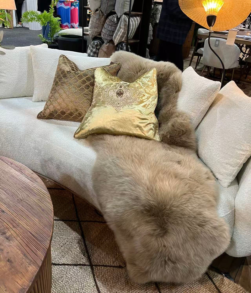 KAIKOURA LONG WOOL DOUBLE NZ SHEEPSKIN - TAUPE
