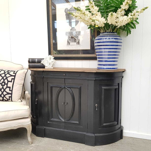 Rivages French Provincial Sideboard 1400mm Black
