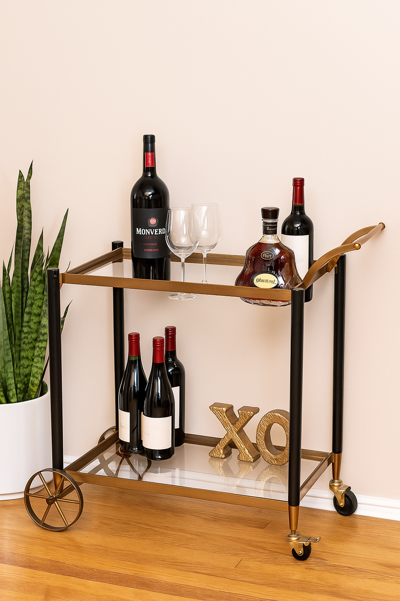 Classic Chic Gold Drink trolley/ Cart