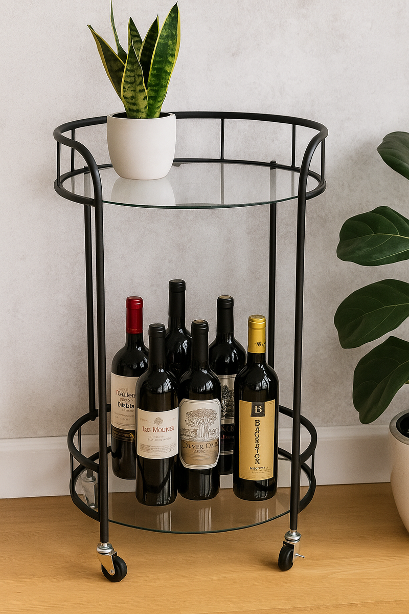 Delta Bar Cart/ Trolley Black