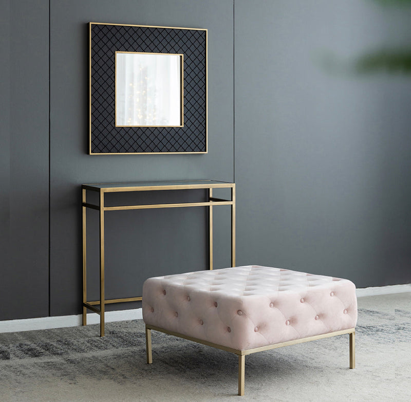 Pink Square Ottoman