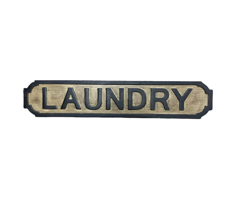 Wooden Antiqued Laundry Sign