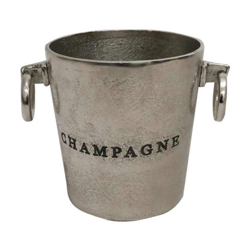 Aluminium Round Champagne Bucket Raw Silver