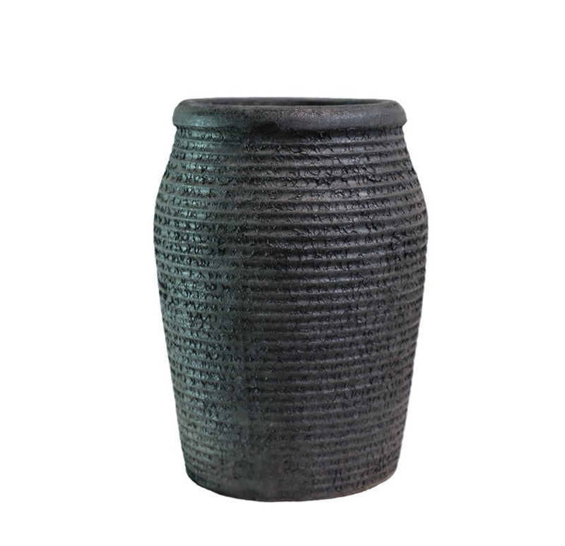 Earthenware Planter Vessel - Aged Black
