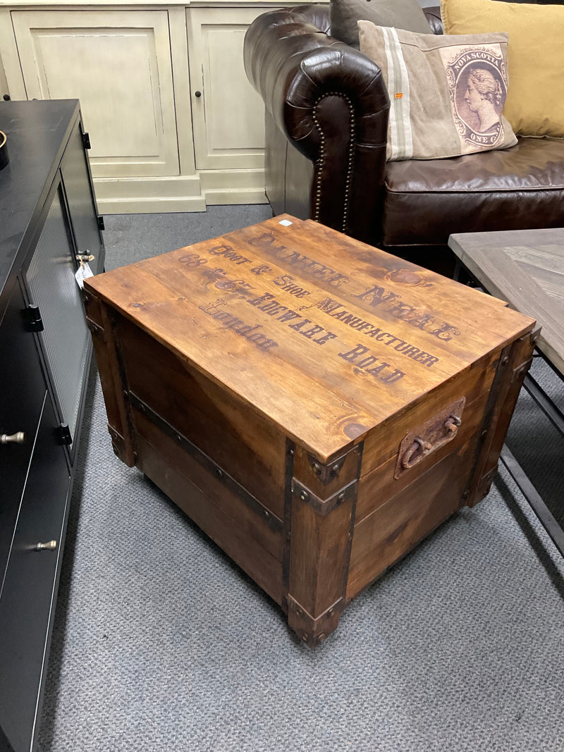 Log Box With Lid/ Trunk Side Table