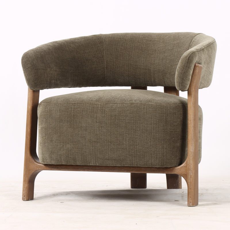 Arcus Lounge Chair Luxe Olive + Light Oak