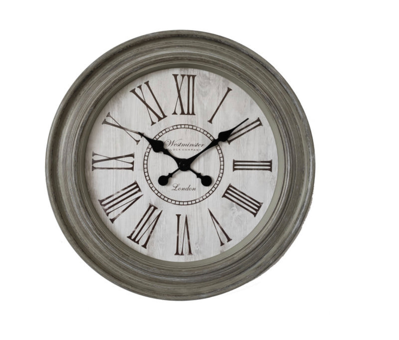 WESTMINSTER CLOCK 760mm DIA Grey