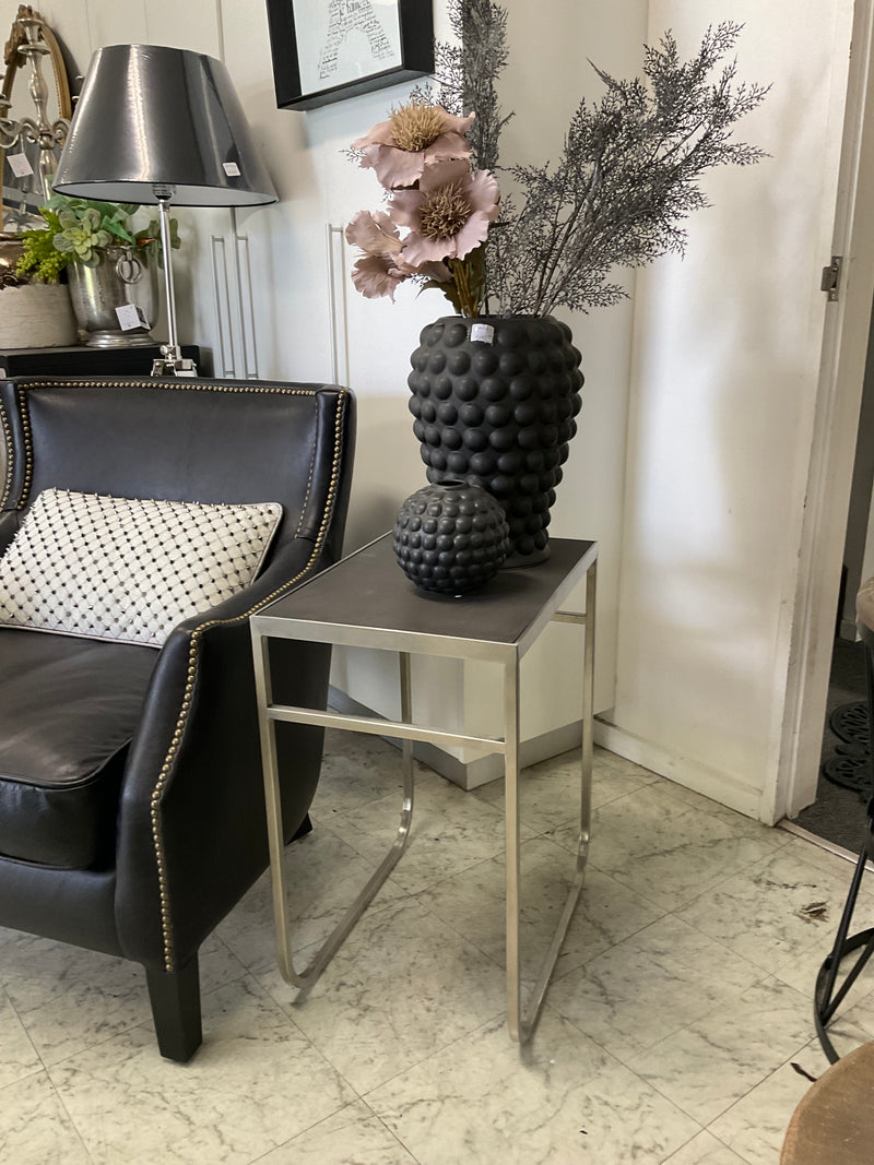 Brushed Stainless Steel Side Table