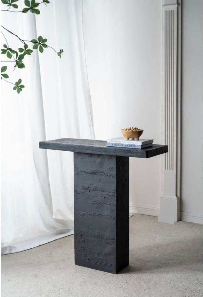 Cement Console Table Black