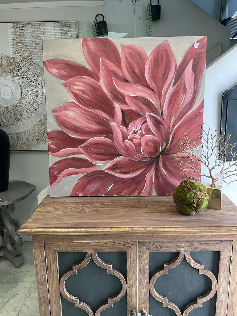 Terracotta Tone Canvas Hand Printing 800x800mm