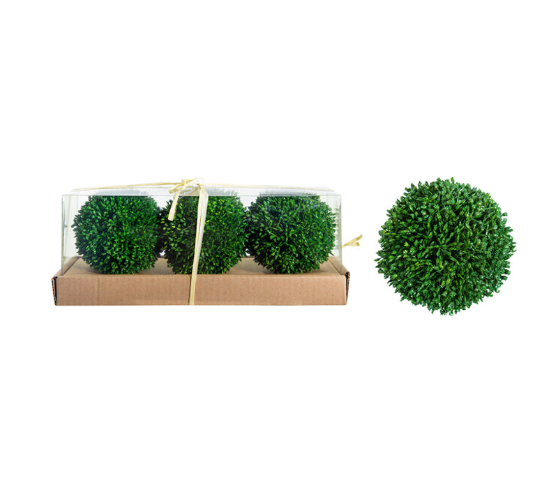 Faux Boxwood Decor in Box S/3 12.5CM