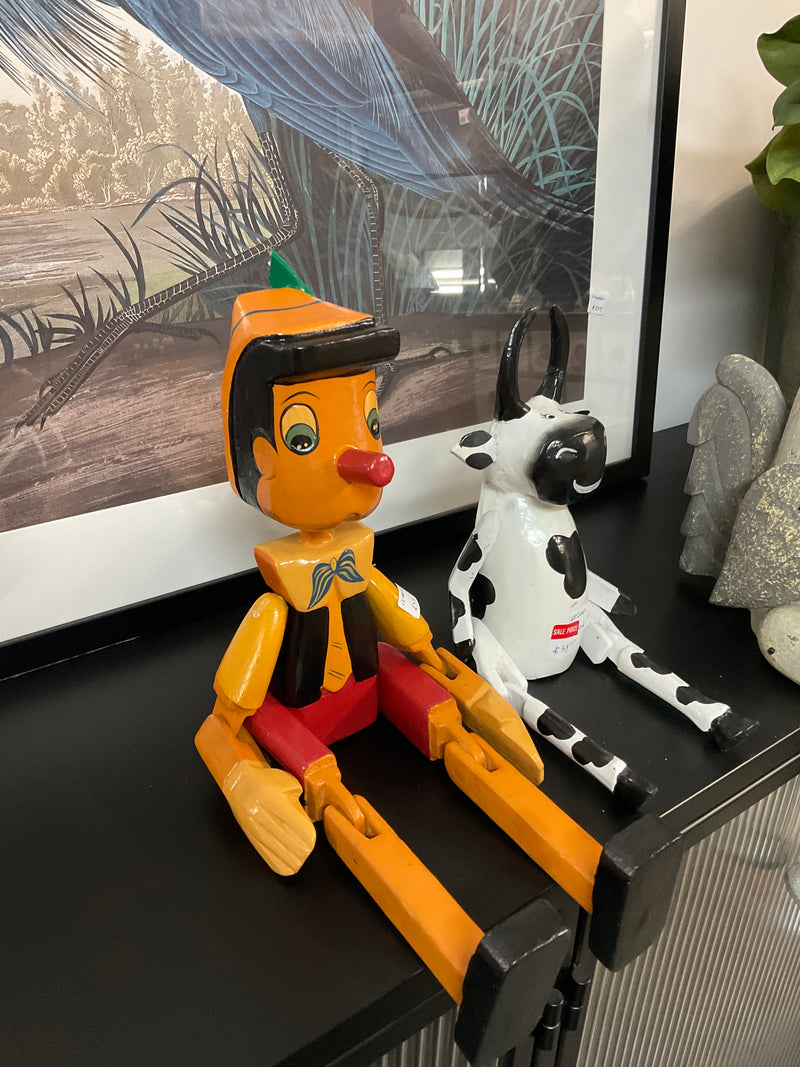 Handmade Wooden Sitting Puppet