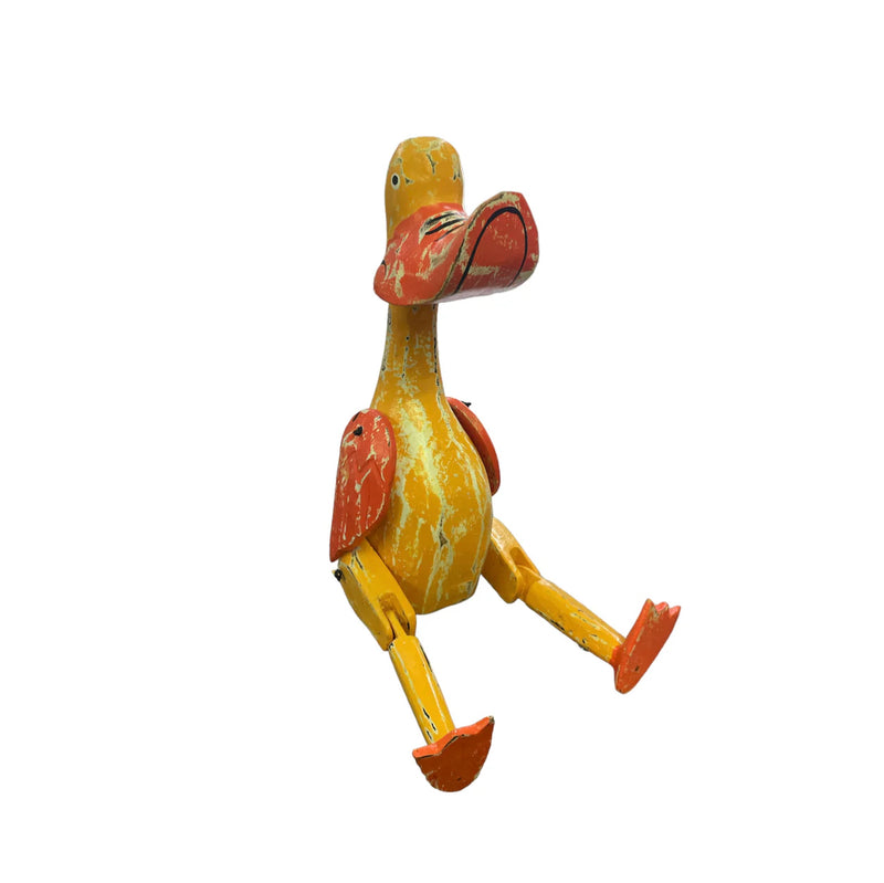 Handmade Wooden Yellow Duck Small