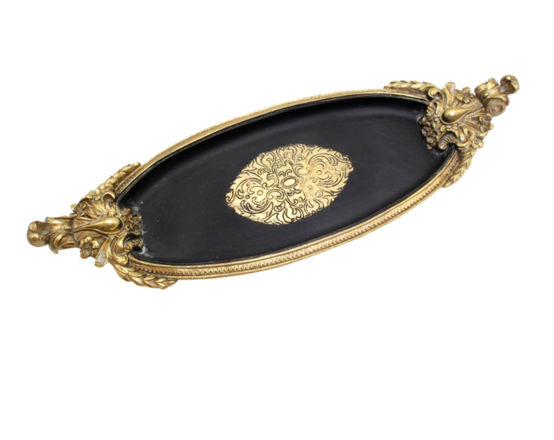 TRAY-EPOQUE-BLACK n GOLD(38)Cm