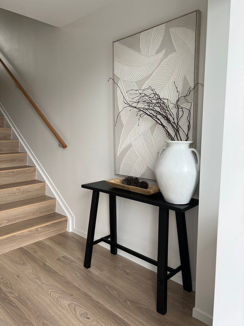 Teak Console- Black