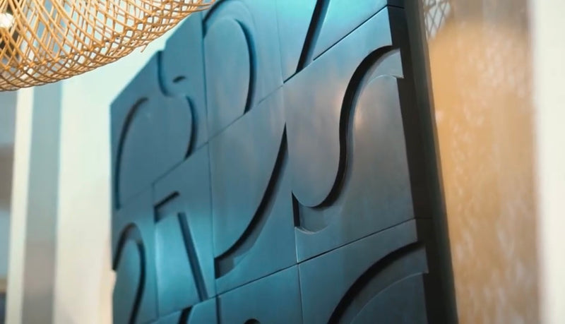 Black Wooden Wall Art 120x120