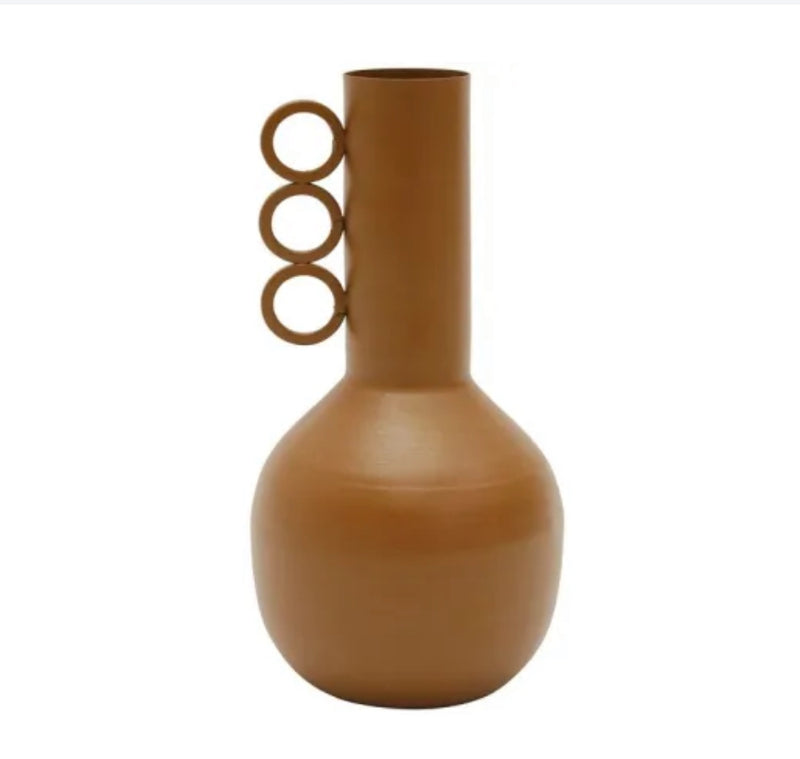 Ivy Metal Vase OCHRE 5x22CM