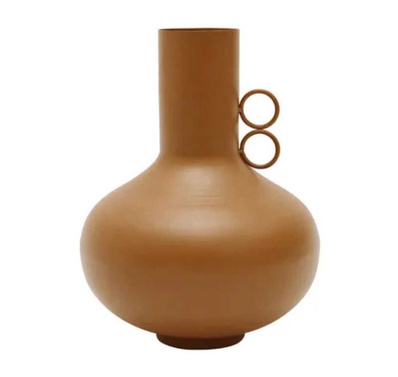 Ivy Metal Vase OCHRE 8.5x33