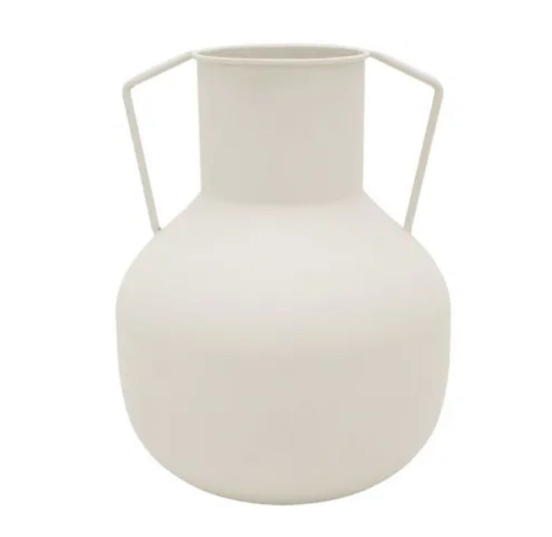 Taylor Metal Vase White 12x30CM