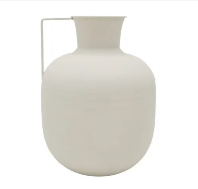 Taylor Metal Vase White 15x40CM