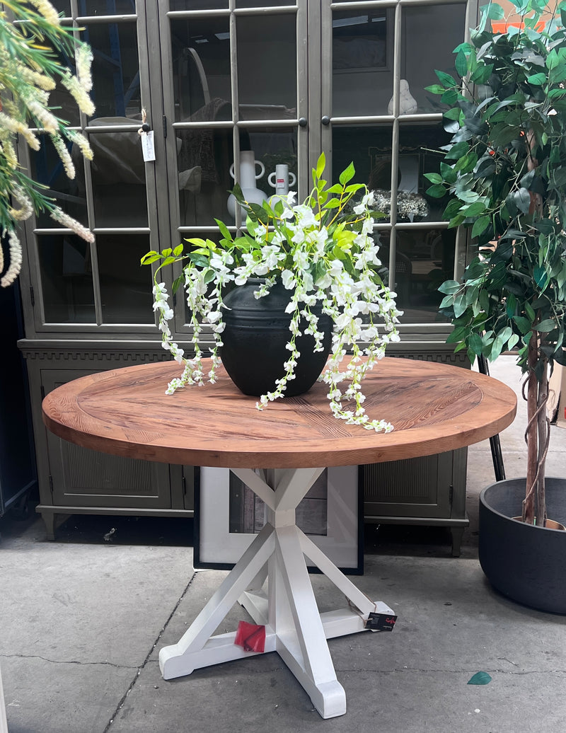 Last One! French Provincial Round 1.2m Dining Table/White leg