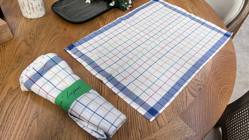 10 Pieces Cotton Tea Towel—-Clearance