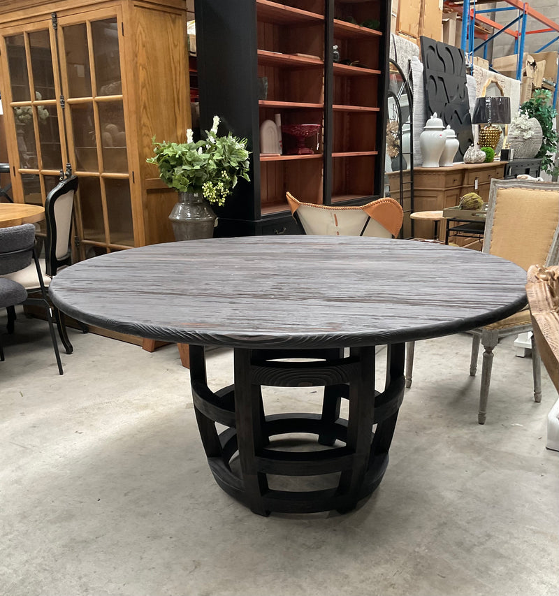 1.5M Round Dining Table Black