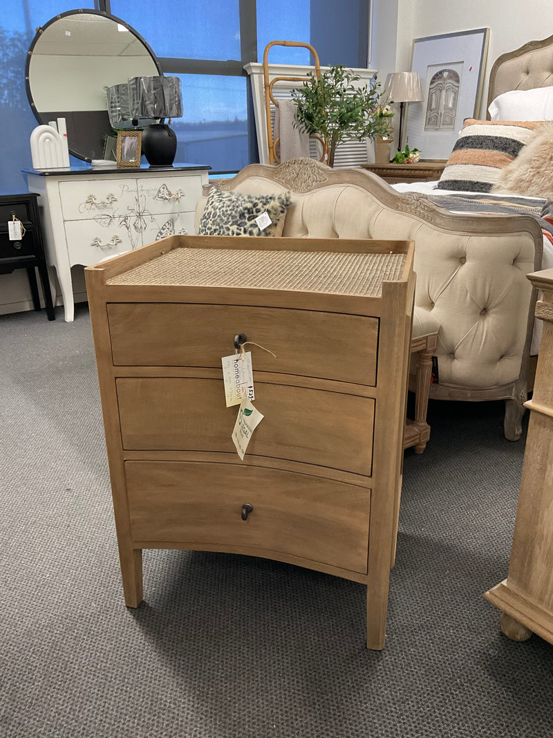 Raffles French Provincial Bedside table 3 Drawers AA91