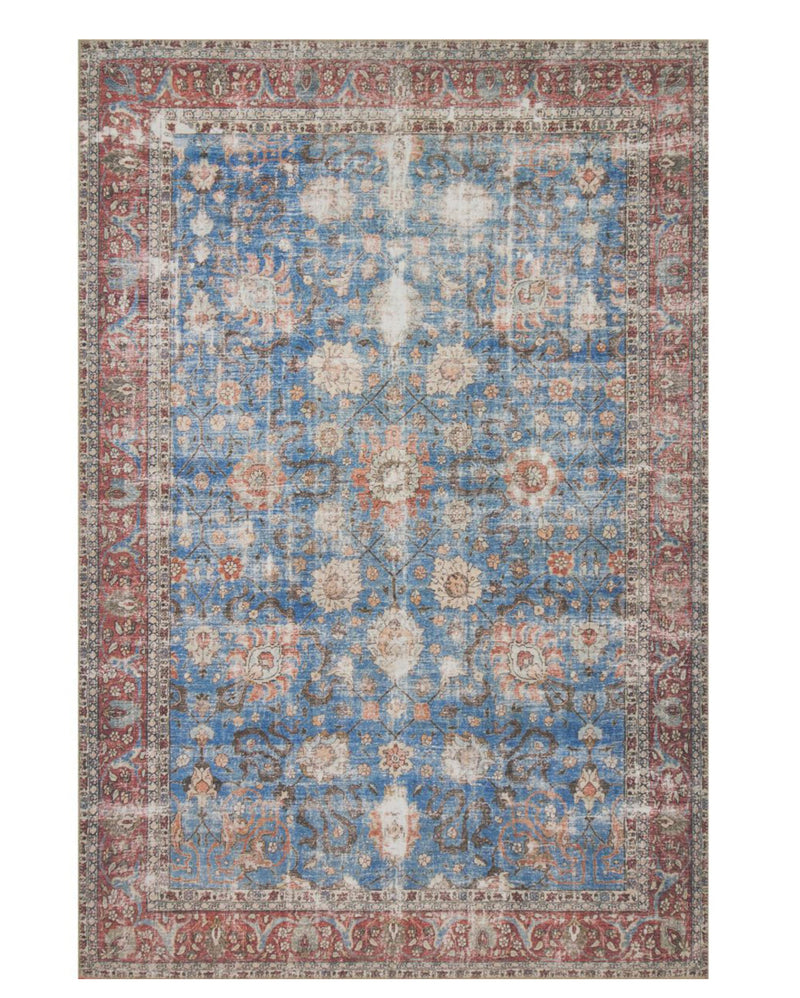 LOREN LQ-01 BLUE/BRICK Rug 1.52M X 2.29M