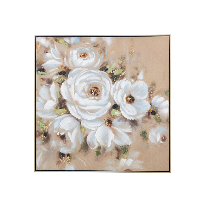 Pink Flowers Hand Painting Wall Art