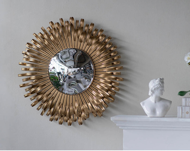 Gold Mirrored Sunburst Wall Art