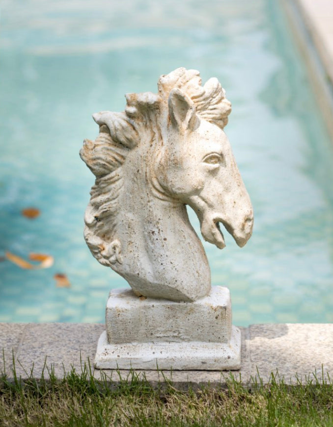 Composite Horse Bust Statue Large