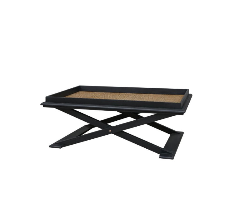 25% Off Raffles Cross Legs Coffee Table with TrayDCB128 Black