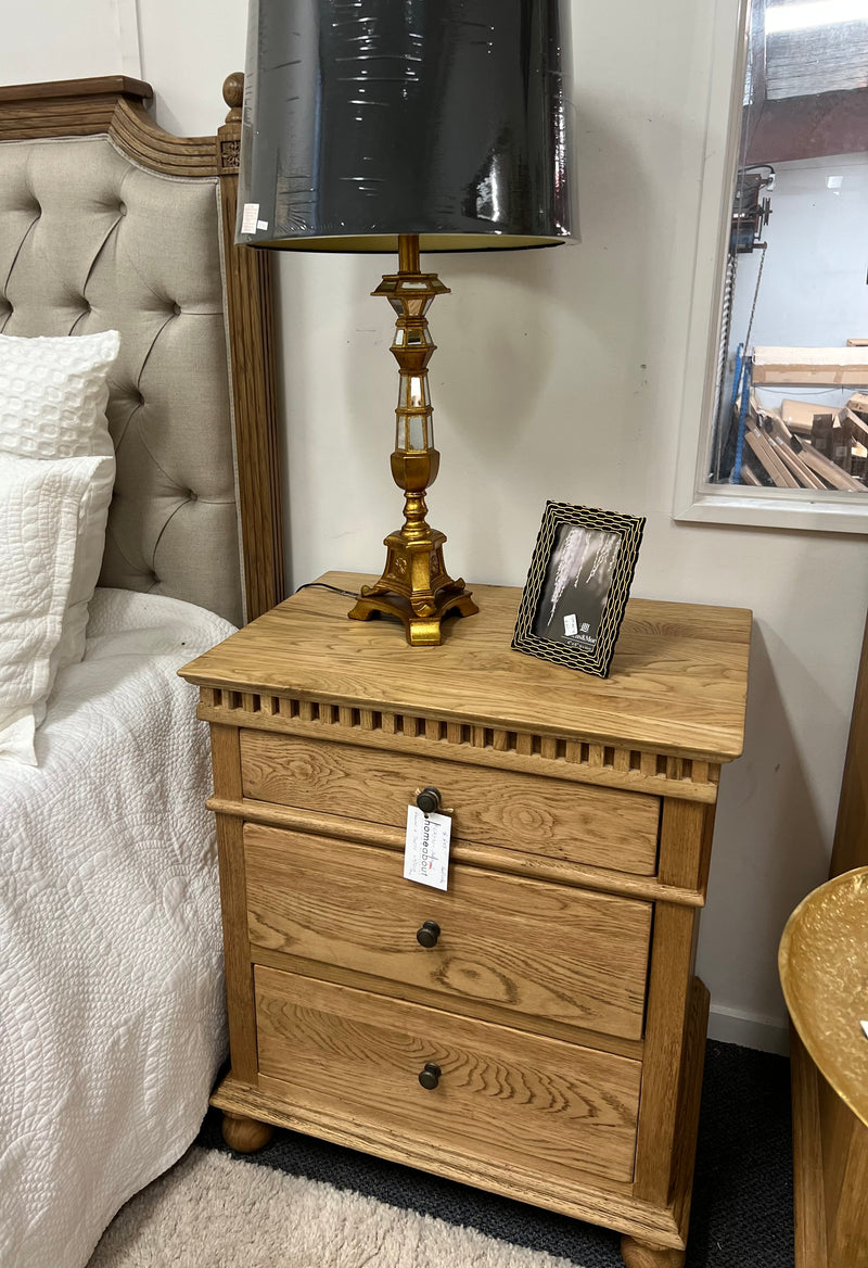 Maison French Country OAK Large 3 Drawers Bed side Natural Matt