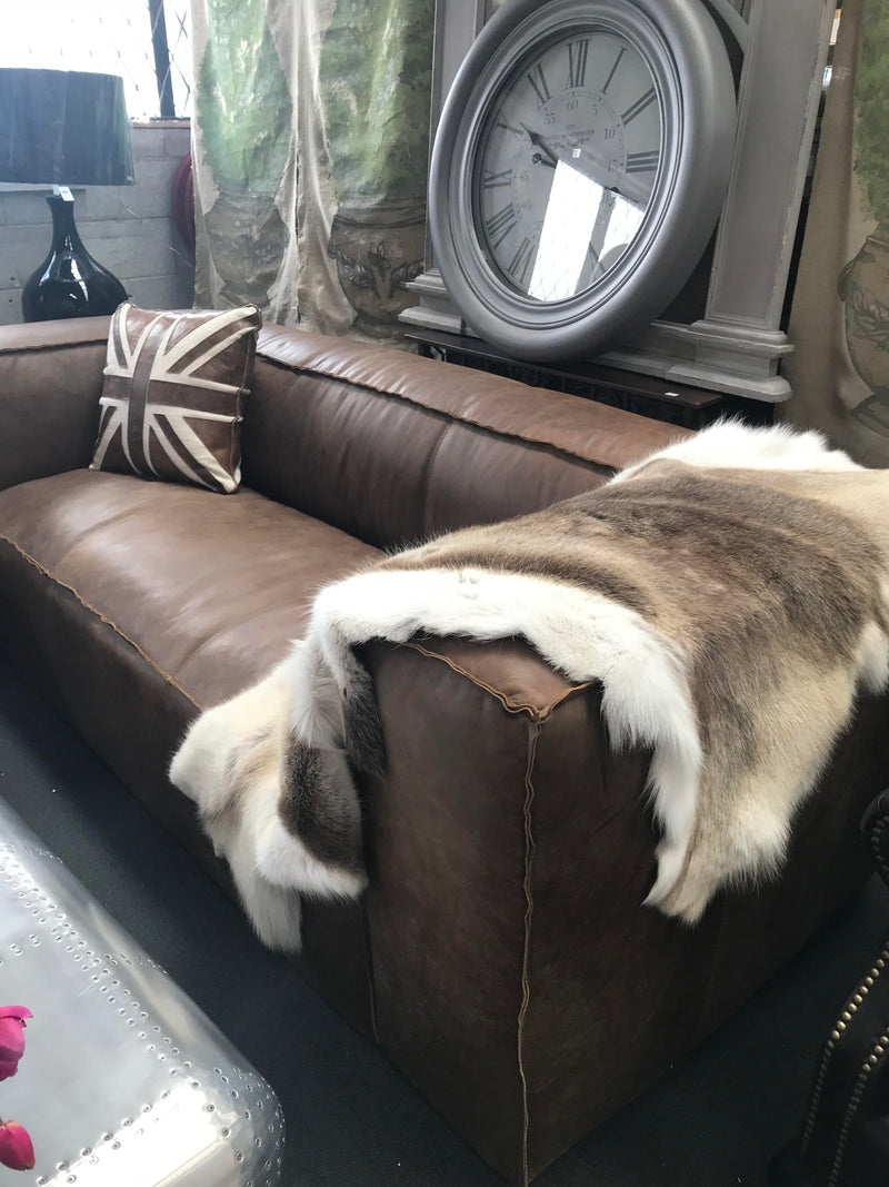Leather Lounge 3.5 seater Full Grain