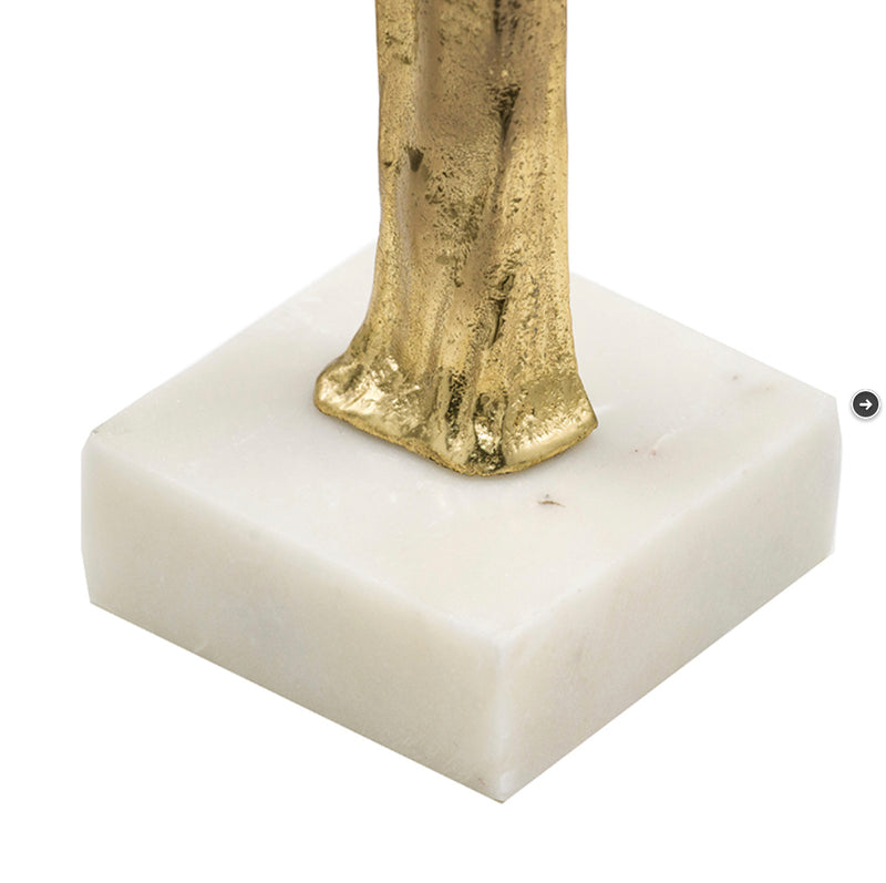 Aluminium Gold Statue With Marble Base A