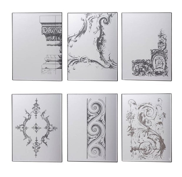 6 Panels Mirror Wall Art
