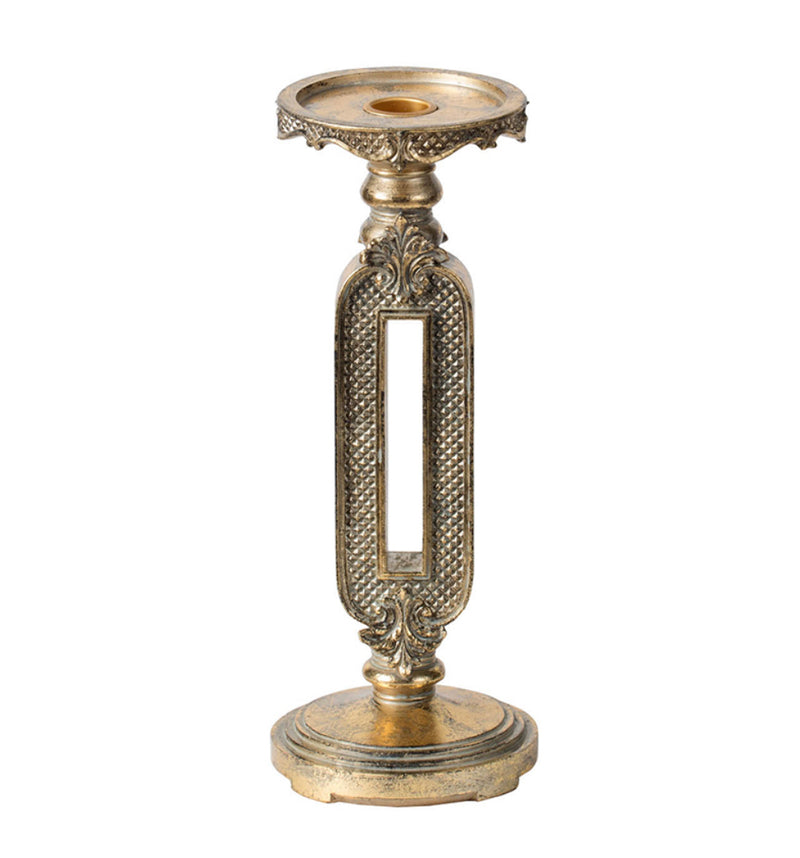 Keyhole detail Candle holder Gold Small