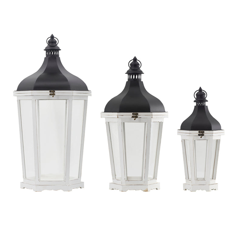 Wood Lantern S/3