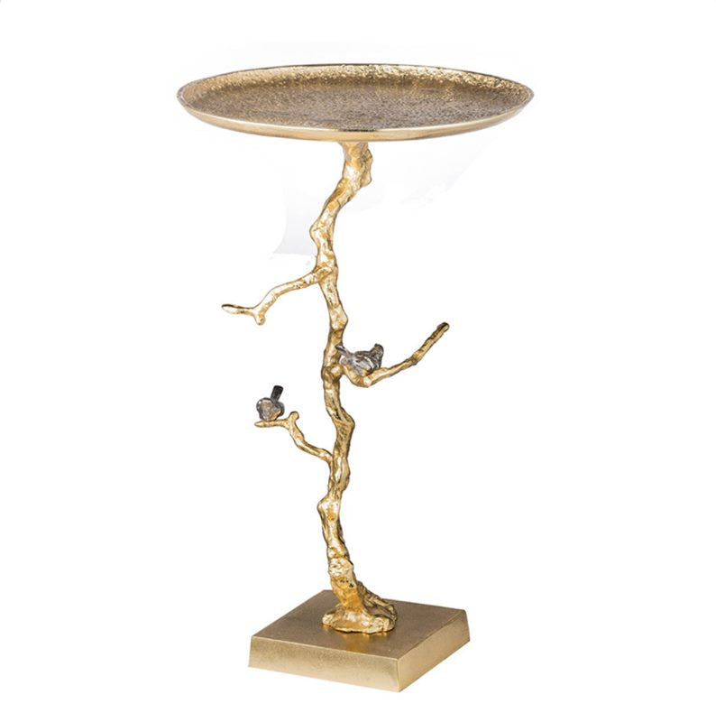 Contemporary Shiny Aluminium Gold side table