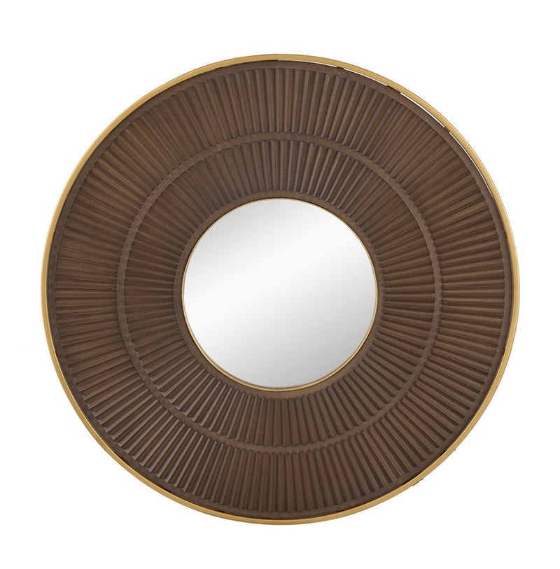 Wooden Carved Mirror Brown 80cm