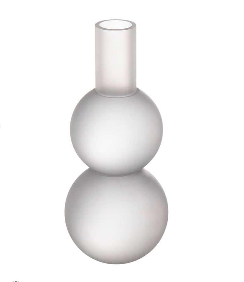 Frosted Glass Candle Holder