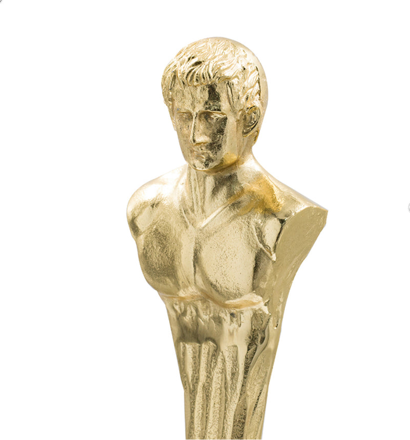 Aluminium Gold Statue With Marble Base A