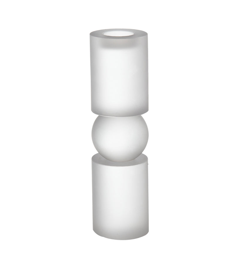 Frosted Glass Candle Holder M