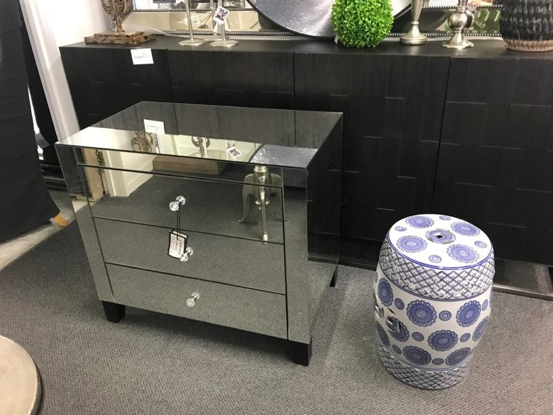 LAST ONE! 50% OFF Large Mirrored 3 Drawers Bedside