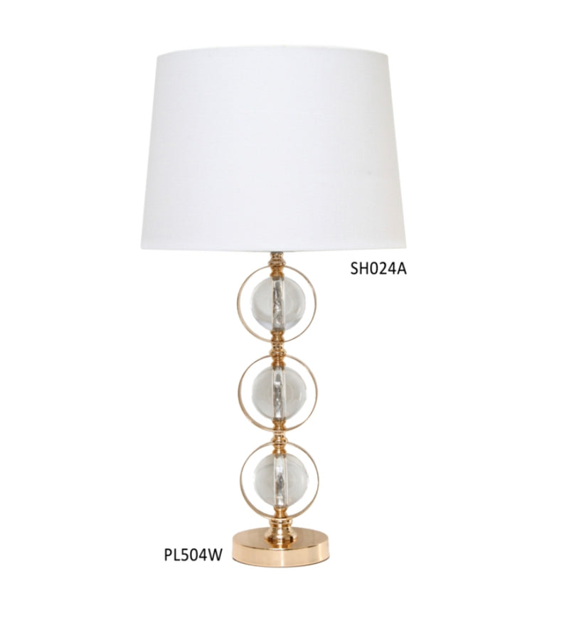 LAMP-CRYSTAL ORB-GOLD WITH SAHDE