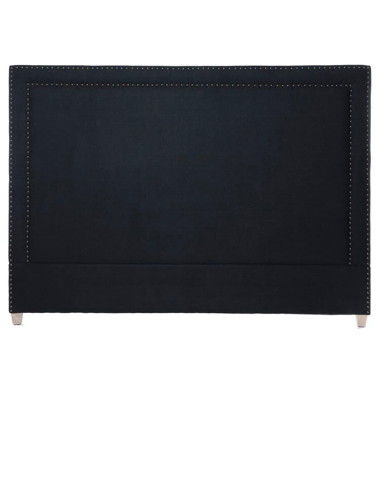 King Headboard With Studs/ Black