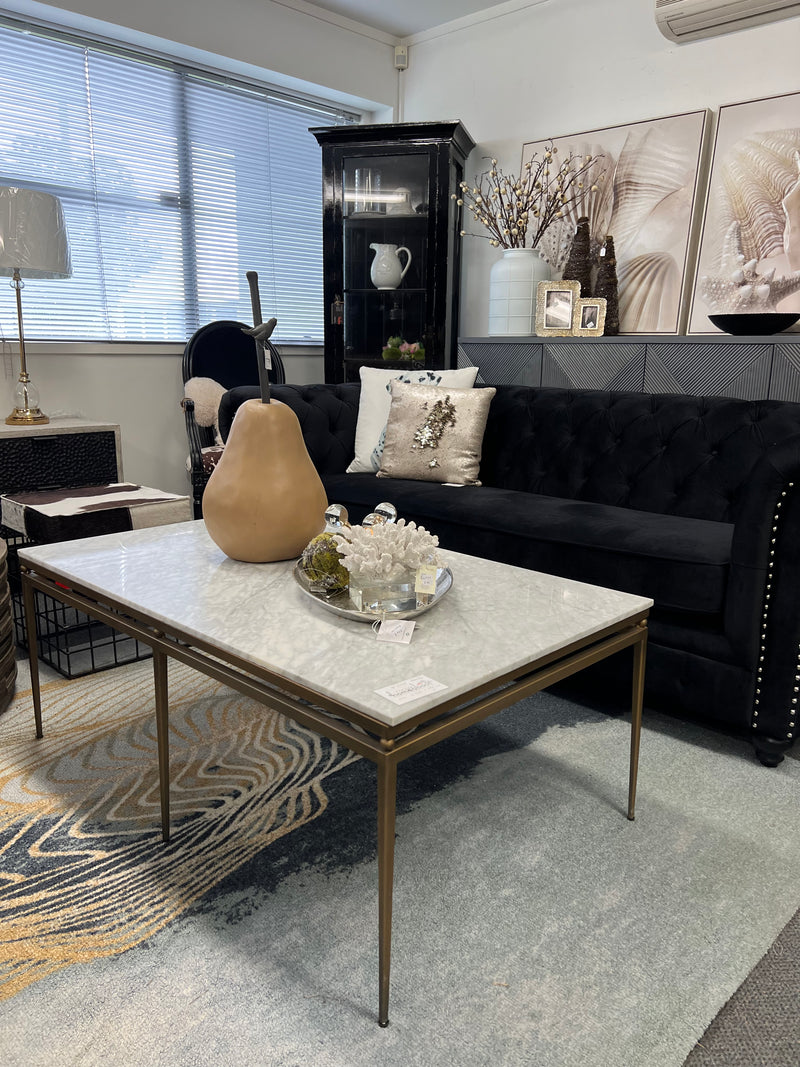White Marble/Gold Steel Coffee Table