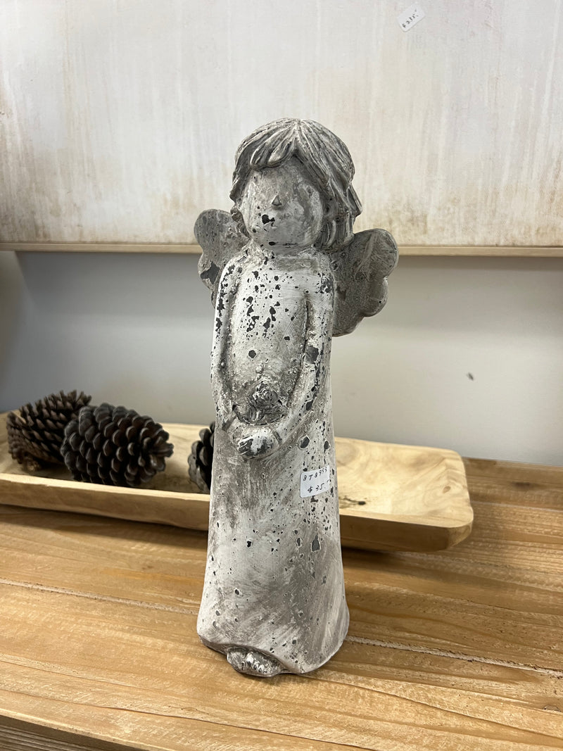 Terracotta Angel With Flowers