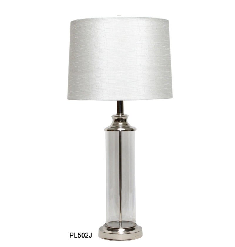 LAMP-CRYSTAL-PILLAR W/SHADE